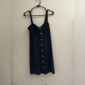 Black button dress